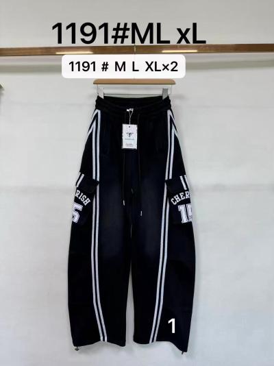 Женские джинсы ткань стрейч-коттон цвет черный размер M-L-XL модель 1191