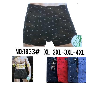 Трусы норма1xl-4XL Бамбук  Уп: 24 штук моделы 1833#