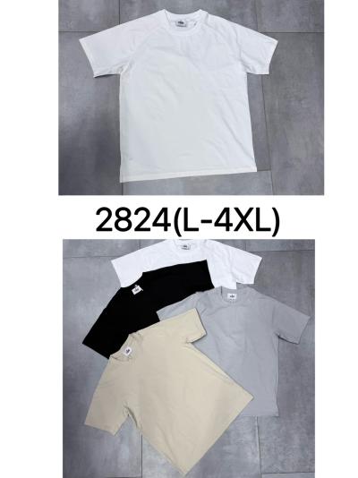 Футболка мужской трикотаж  L-4XL Упаковка один цвет 5размер/чёны/кофе/коричевый /беля