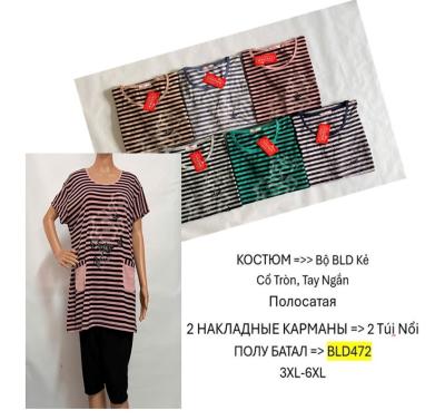 Костюм женская  Размер: 3XL-6XL Поков:5шт Разные цвет в упаковке  Ткани: трикотаж  Виробник: Ветнам