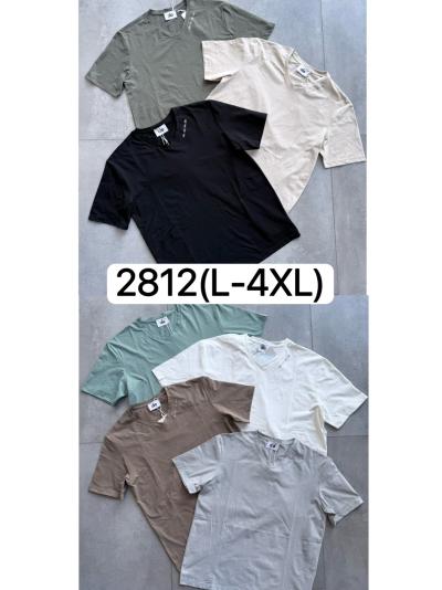Футболка мужской трикотаж  L-4XL Упаковка один цвет 5размер/чёны/кофе/коричевый /беля