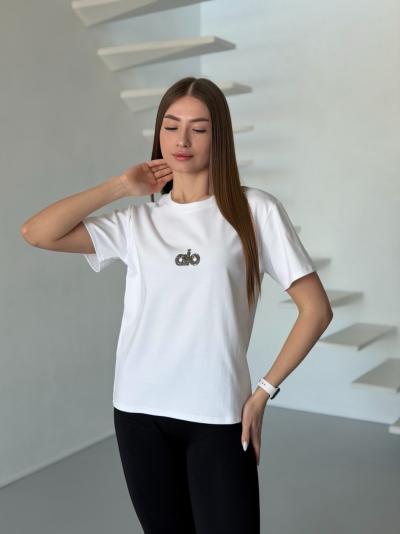Футболки женские Полированный котон  XL/XXL длина 63 объем груди 53 (6шт) Различные цвета-3