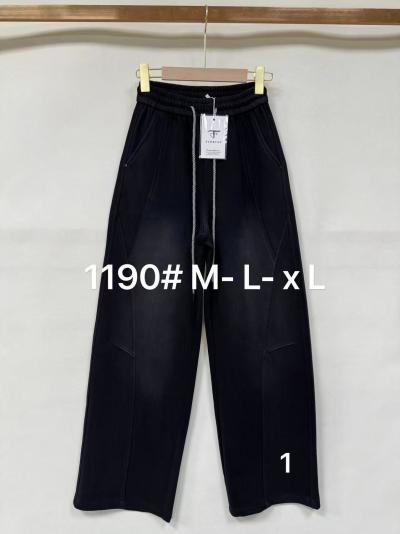 Женские джинсы ткань стрейч-коттон цвет черный размер M-L-XL модель 1190