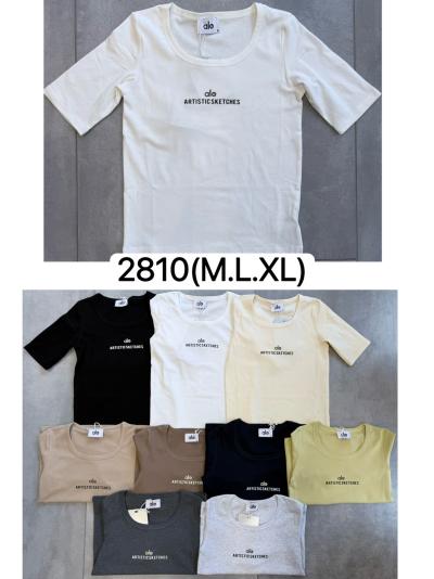 Футболка женская  Упаковка один цвет 3 размера M-L-XL/чёны/кофе/кремовый /беля