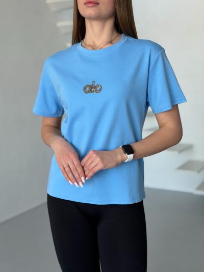 Футболки женские Полированный котон  XL/XXL длина 63 объем груди 53 (6шт) Различные цвета
