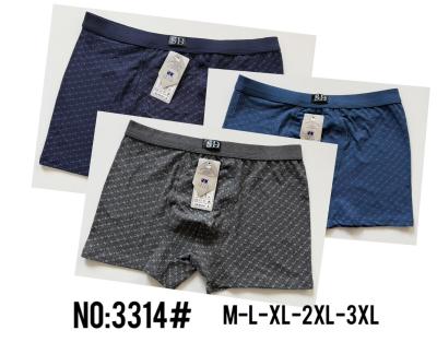 Мужский трусы оптом ткань 70%Cotton-22%Bamboo-8%Spandex модель 3314#