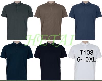 Футболки мужские ткань холодок один цвет (ГОLD GOLF MAN ) фирма  Модель:T103 Размер 6XL-10XL ростовке:5шт