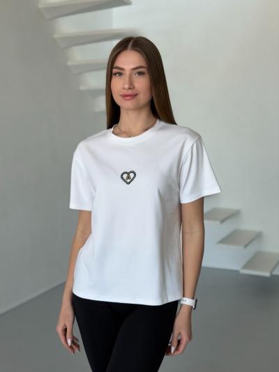 Футболки женские Полированный котон  XL/XXL длина 63 объем груди 53 (5шт) Различные цвета-3