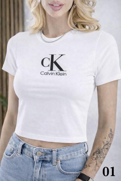 Футболки женские Ck( Calvin klein) Стандарт ткань: Вискоза хорошо тянущиеся 5 ед в уп (1 цвета)42,42,44,46,48-2
