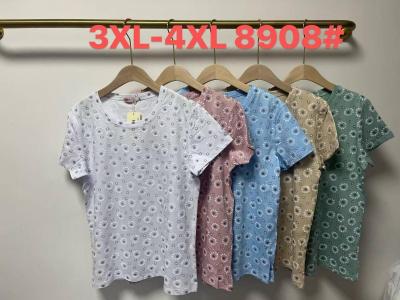 Футболки женские ткань трикотаж Ростов 6 шт пачка 12шт(микс цвет) Размер:3хl (48/50 )и 4XL (50/52)