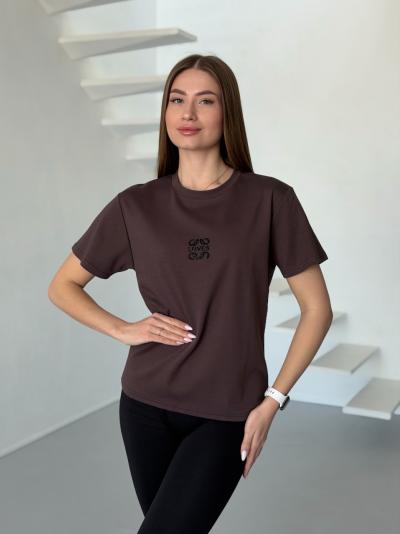 Футболки женские Полированный котон  XL/XXL длина 63 объем груди 53 (6шт) Различные цвета-2