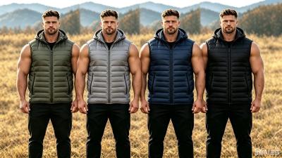 Жилетки мужские ткань плащевка один цвет в упаковке размер 5XL-9XL модель 808