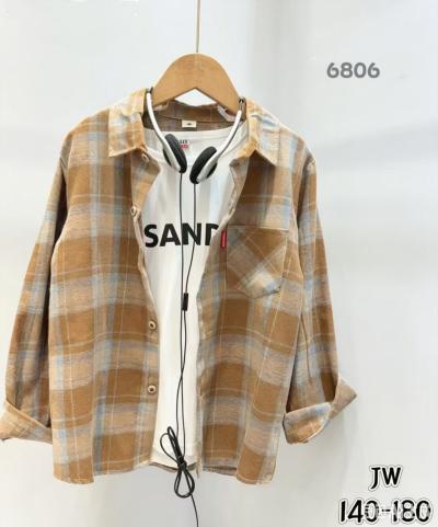 Подростковая рубашка ткань кашемир один цвет в упаковке размер 140-180 модель 6806