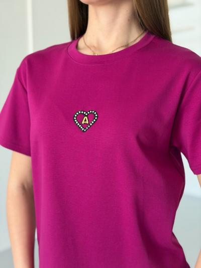 Футболки женские Полированный котон  XL/XXL длина 63 объем груди 53 (5шт) Различные цвета
