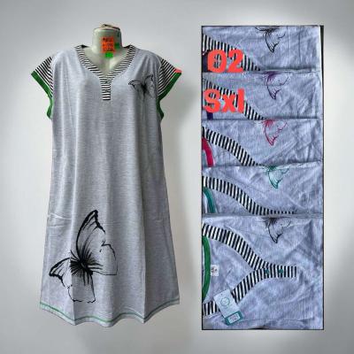 Ночнушка женская  4,5,6,7,8 xl Батал 5 шт пачка /разноцветны воротник