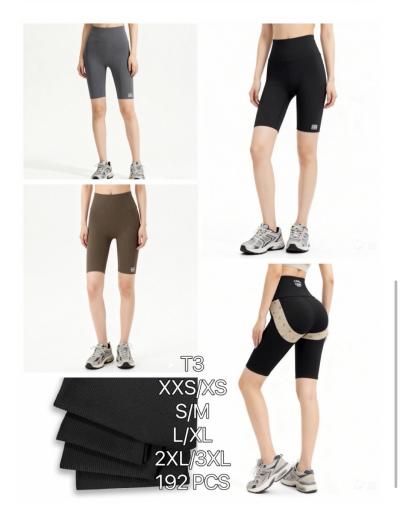 Бесшовные женские лосины с push-up эффект черный xxs/xs; s/m; l/xl; 2xl/3xl 6шт s/m; l/xl ×2) мод: T3