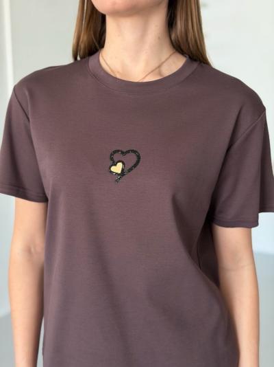 Футболки женские Полированный котон  XL/XXL длина 63 объем груди 53 (5шт) Различные цвета-3