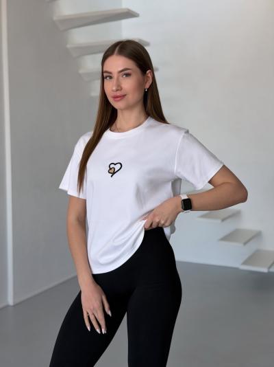 Футболки женские Полированный котон  XL/XXL длина 63 объем груди 53 (5шт) Различные цвета-2