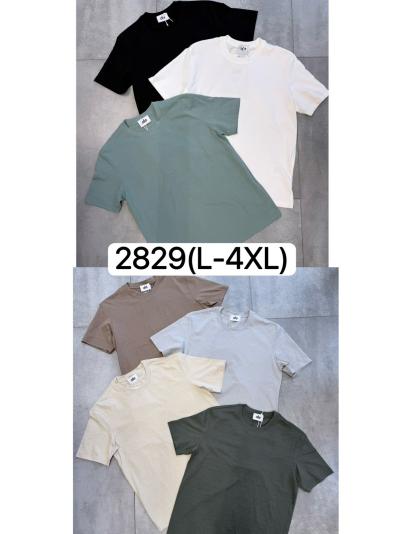 Футболка мужской трикотаж  L-4XL Упаковка один цвет 5размер/чёны/кофе/коричевый /беля