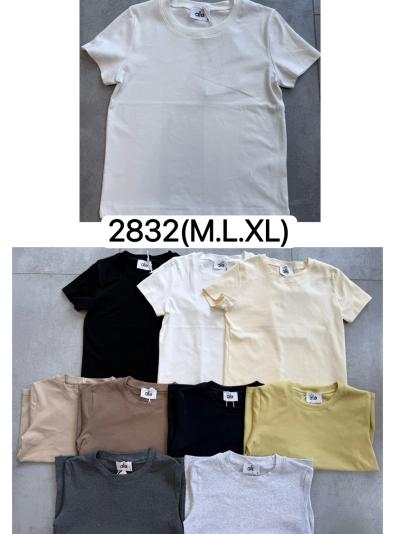 Футболка женская  Упаковка один цвет 3 размера M-L-XL/чёны/кофе/кремовый /беля