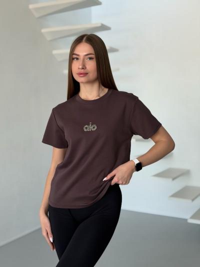 Футболки женские Полированный котон  XL/XXL длина 63 объем груди 53 (6шт) Различные цвета-1