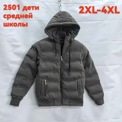 Подростковая ветровка ткань плащевка цвет серый 2xl-4xl модель 2501