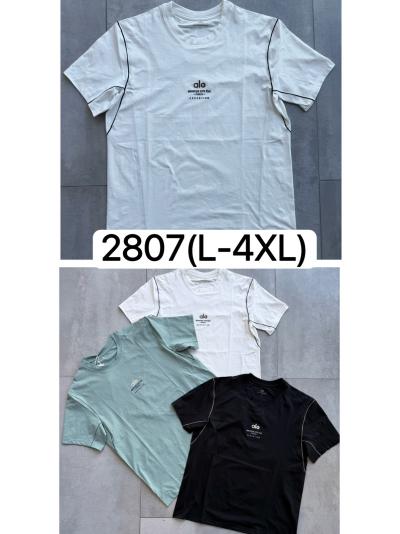 Футболка мужской трикотаж  L-4XL Упаковка один цвет 5размер/чёны/кофе/коричевый /беля